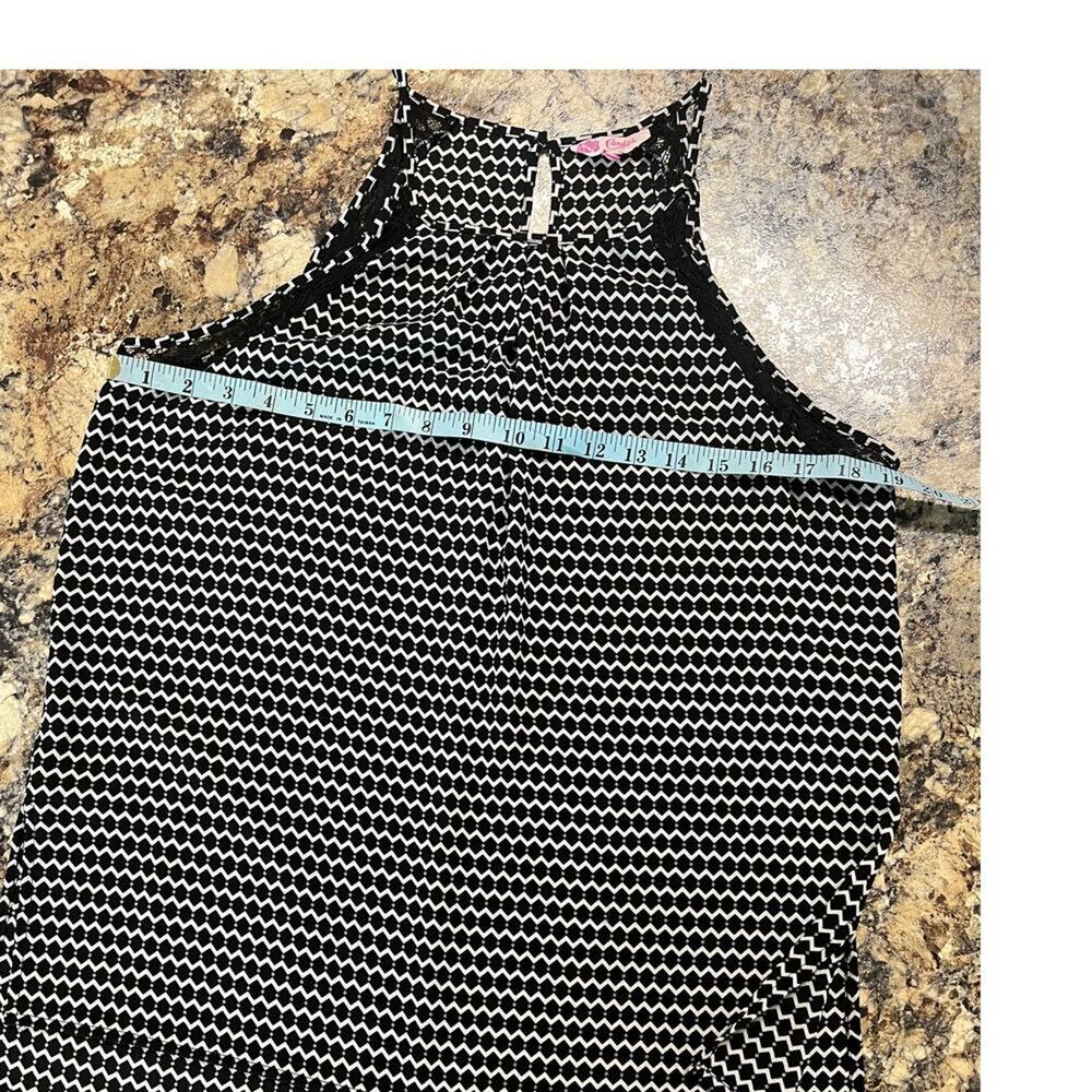 Candies Black & White Sleeveless Top Women's size M-Large